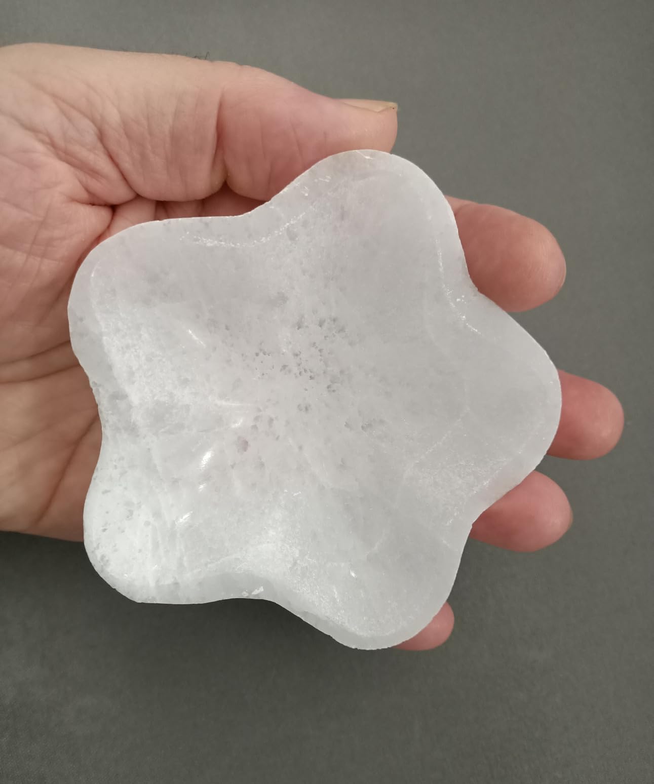 NKlaus HEALING CRYSTALS Selenit-Schale 9,5 cm Blume