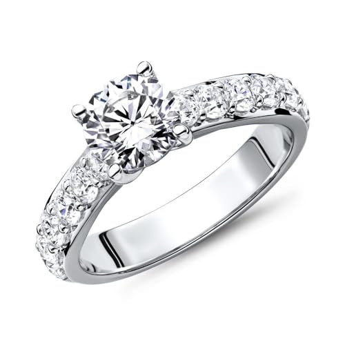 JEWLIX Verlobungsring Silber 925 Zirkonia Größe 54