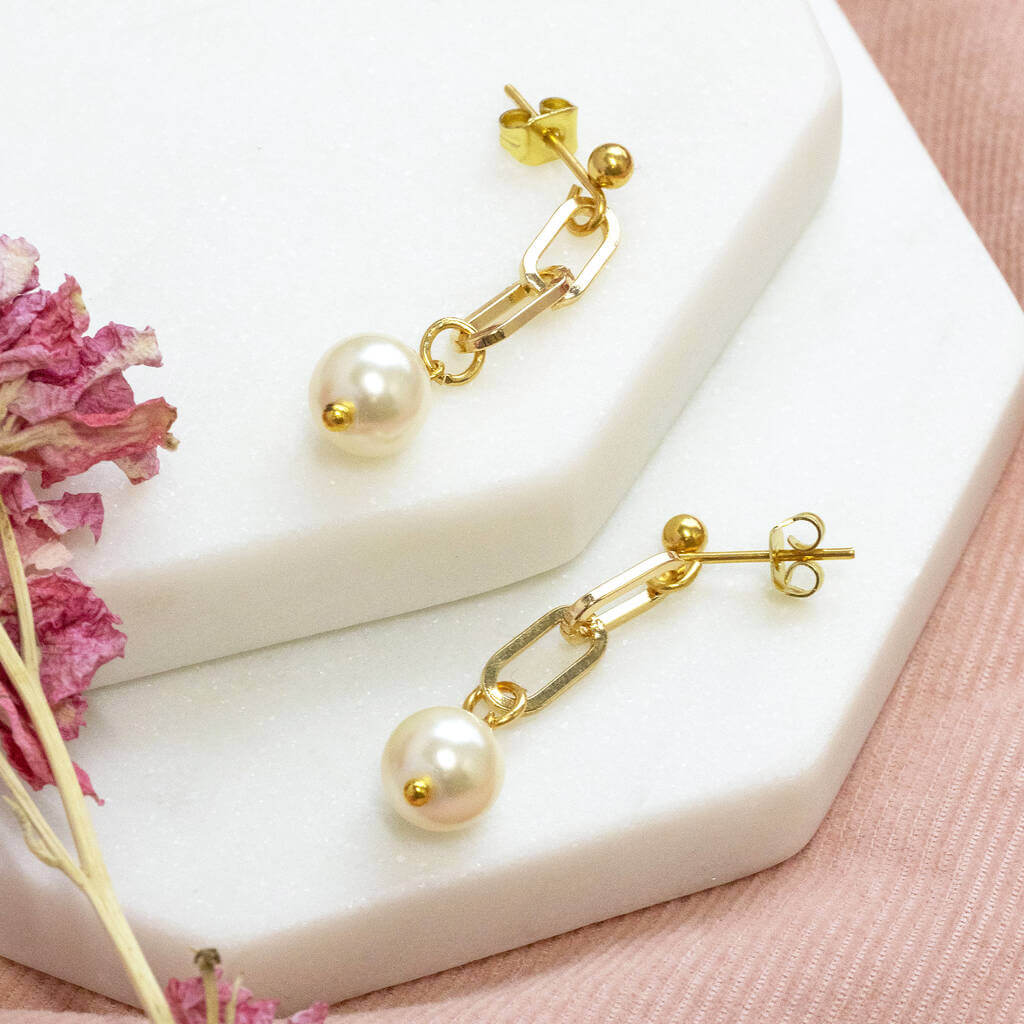 Joy by Corrine Smith Chunky Chain Schmuckset Gold Perle