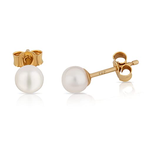 NKlaus Jewellery Perlen Ohrstecker 333 Gelbgold 8,5mm