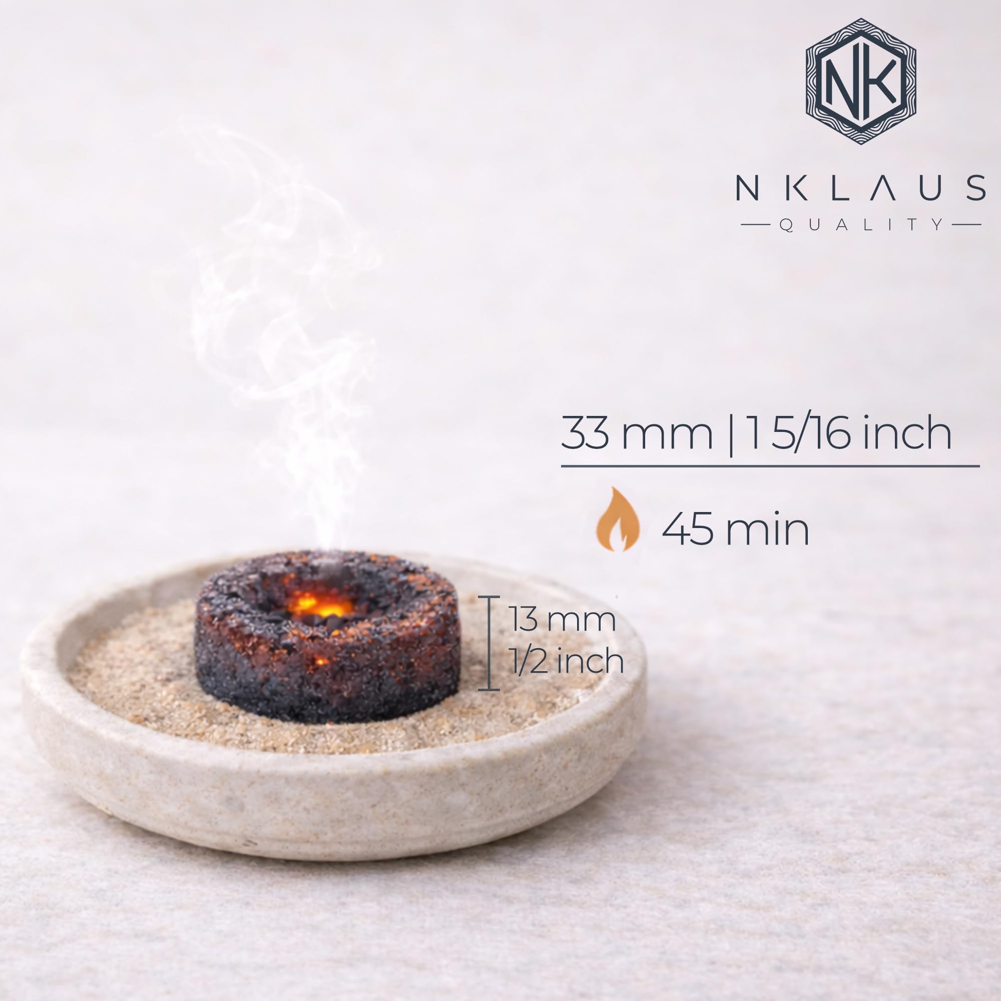 NKlaus Home Scents Räucherkohle 33mm 100 Stück