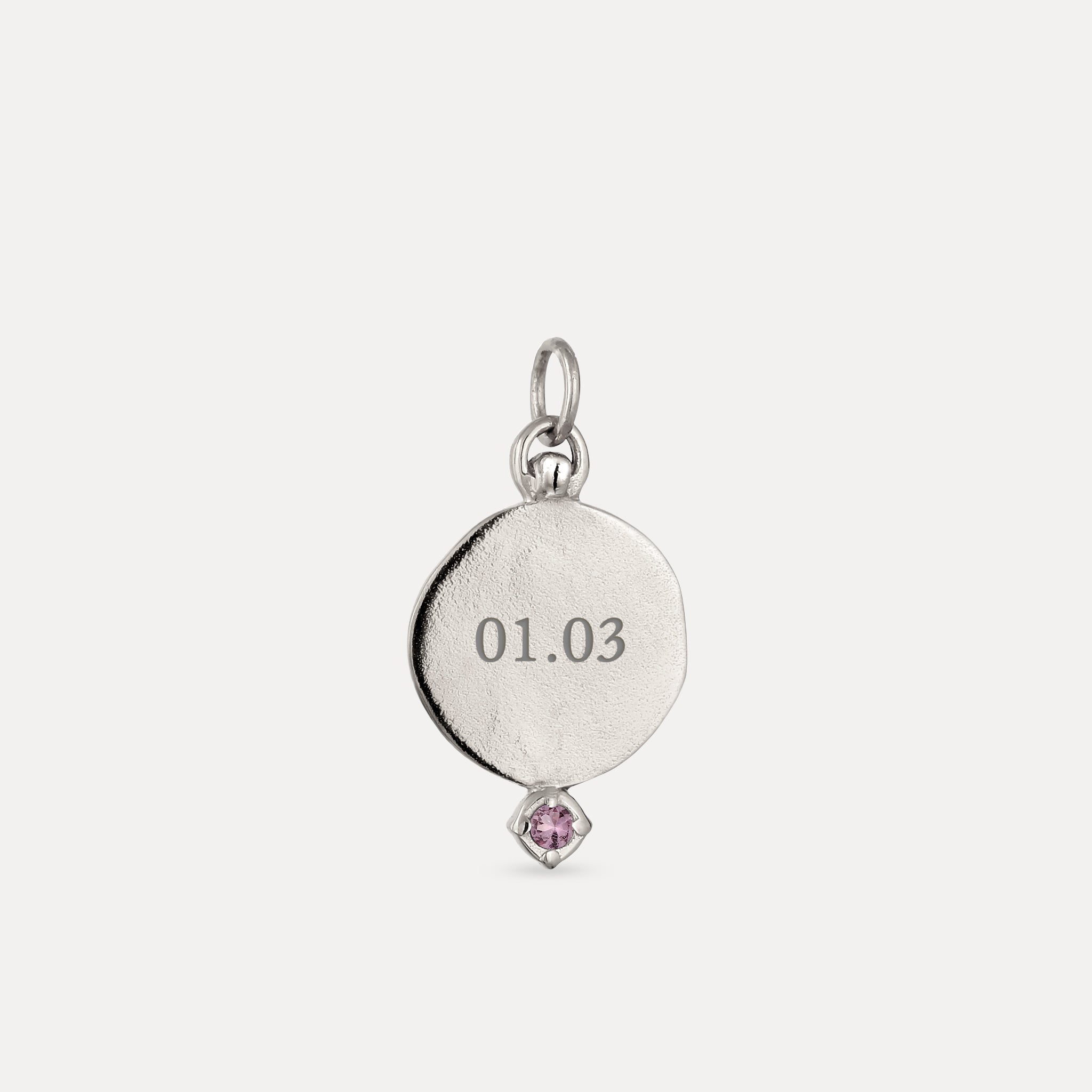 Stilnest Fluid Medallion Anhänger Amethyst 24k Gold Vermeil gravierbar