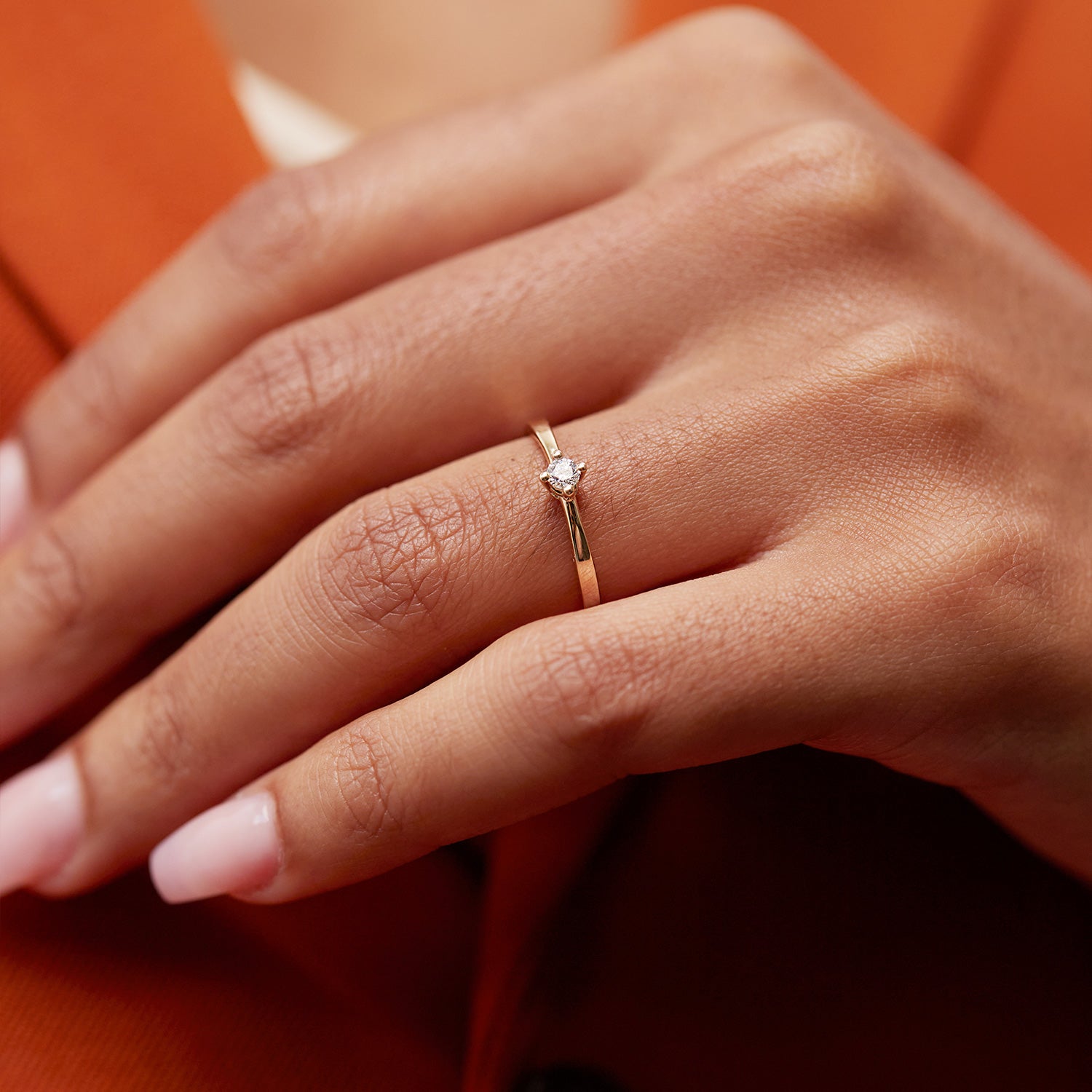 Stilnest Diamant Solitär Engagement Ring 585 Gold Gr. 52