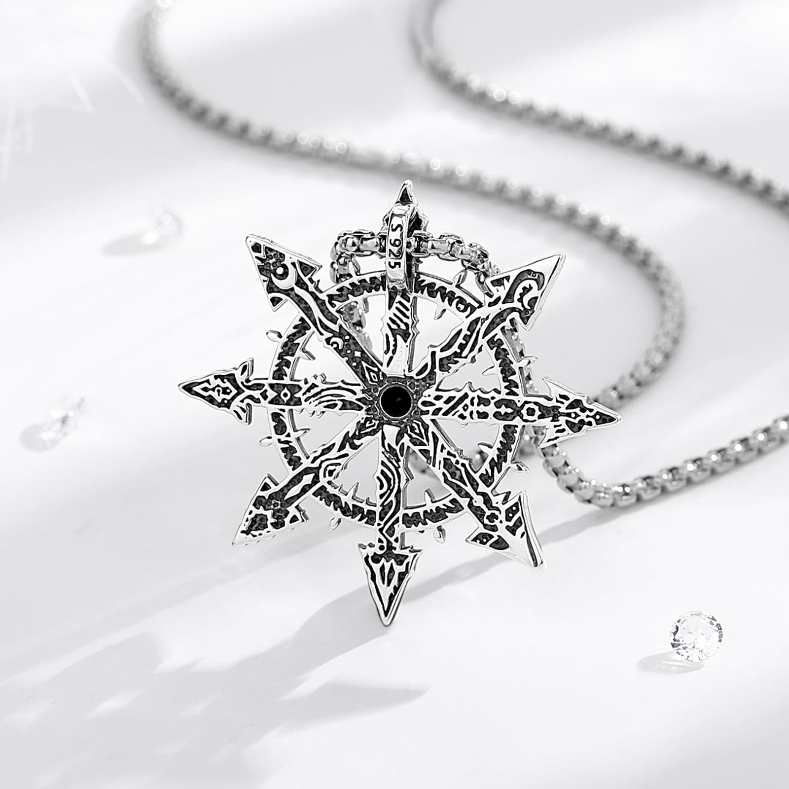 Eudora Harmony Bola Lebensbaum Kette S925 Silber Runen