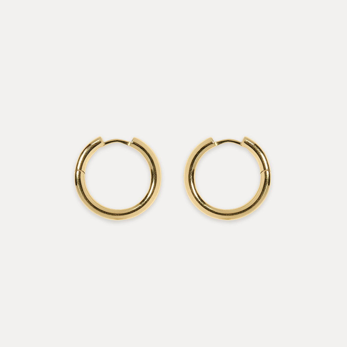 Stilnest Bold Creolen 585 Gold Ohrringe 14,5 mm