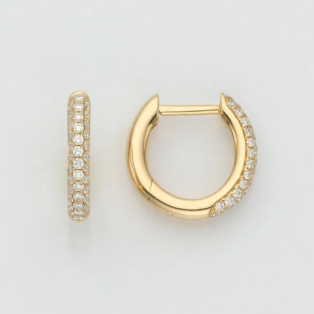 Eugen Rühle Ohrschmuck Creolen Brillanten 0,30ct 585 Rotgold