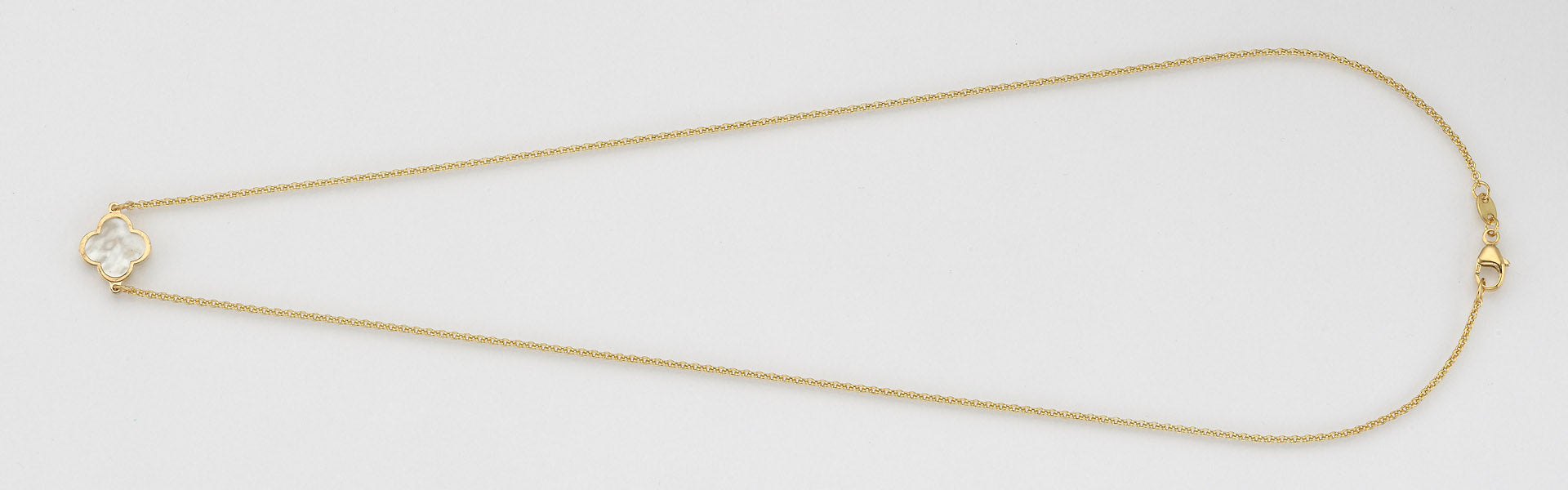 Eugen Rühle Collier Perlmutt Halskette Gelbgold 585 weiß