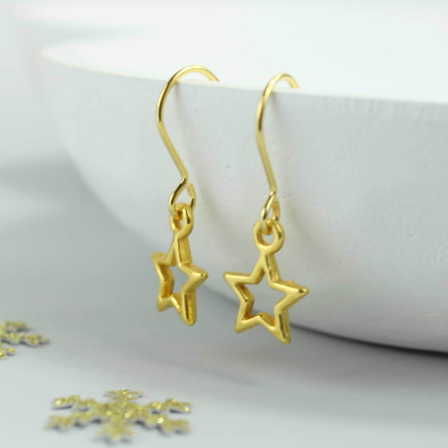 Joy by Corrine Smith Gold Star Ohrringe goldplattiert 1,1cm