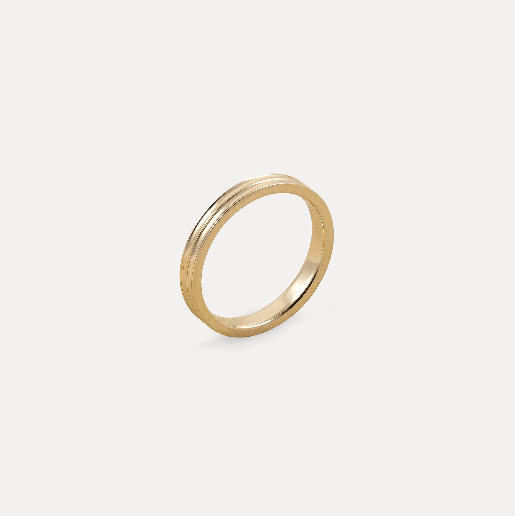 Stilnest Stacked Fair Band 585 Gold Ring Fairtrade Gr. 54
