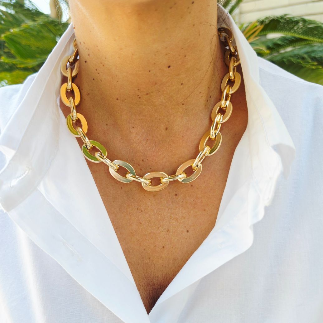 Alevá Bijoux Stromboli Halskette Gold nickelfrei