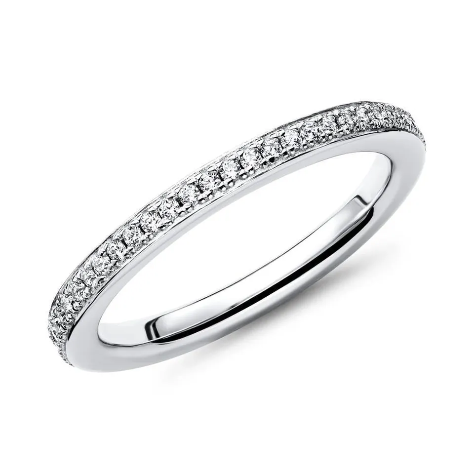 JEWLIX VR0039 Verlobungsring Silberring 925 Vollbesatz