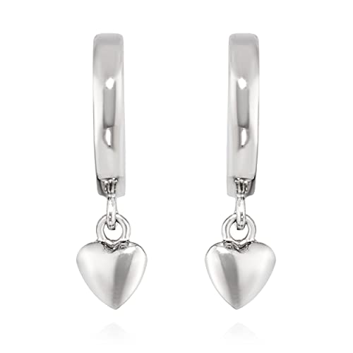 NKlaus JEWELLERY Herz-Klappcreolen 925 Silber 11mm Damen