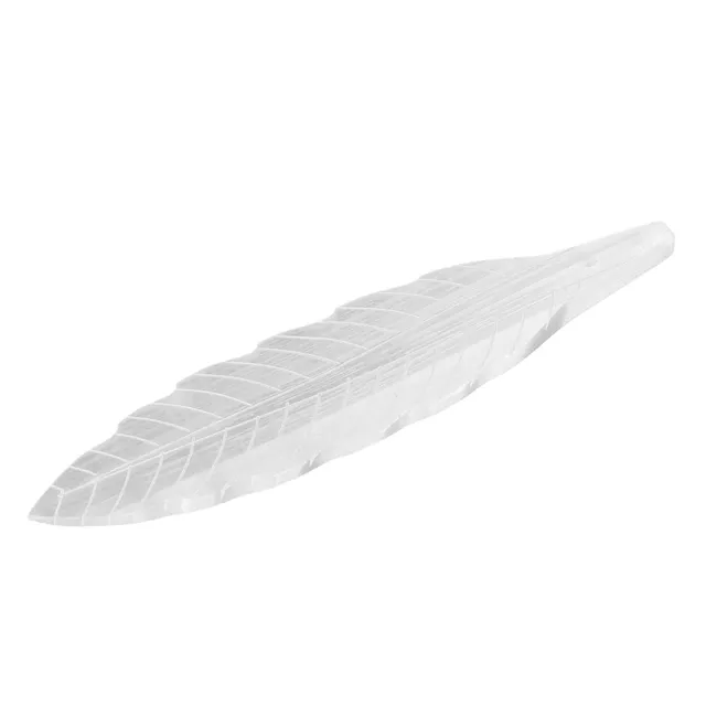 NKlaus Selenit Räucherstäbchenhalter Feder 20cm weiß