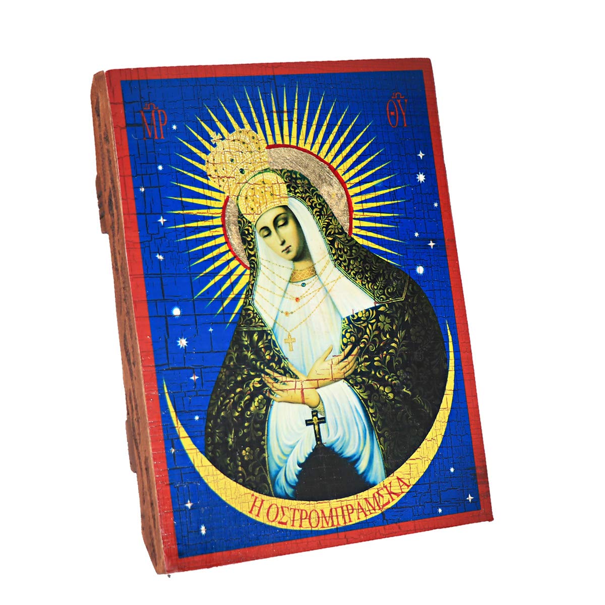 NKlaus Religious Icons Guter Hirte Ikone Holz 16x12,5cm