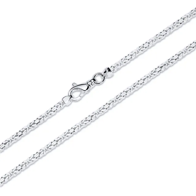 JEWLIX Königskette Silber Halskette 2 mm 45 cm