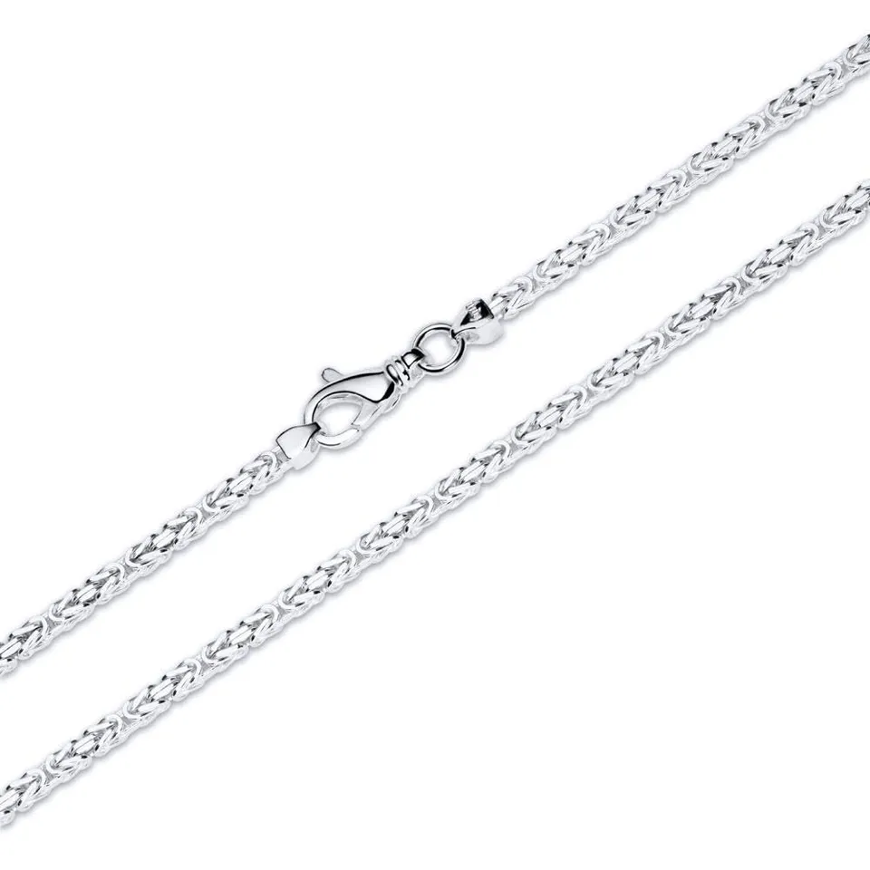 JEWLIX Königskette Silber Halskette 2 mm 45 cm