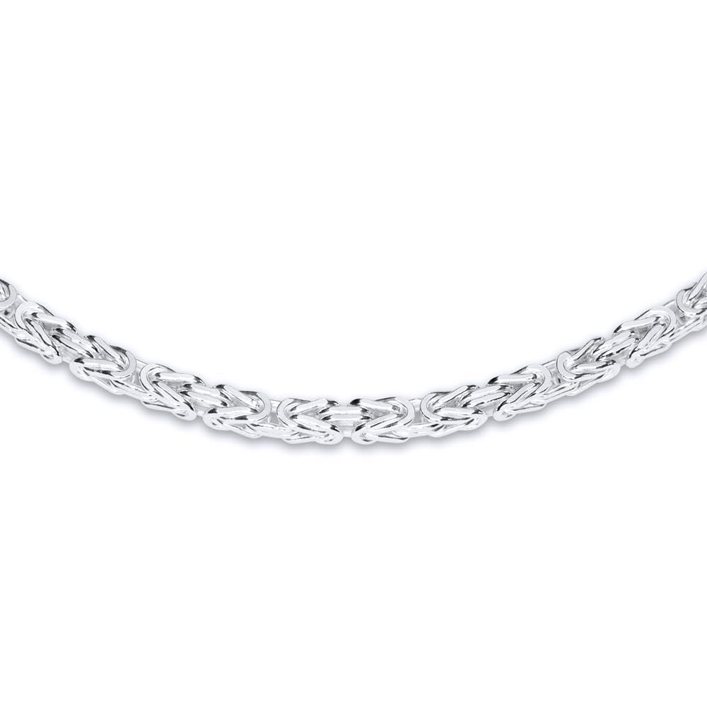 JEWLIX Königskette Silber Halskette 2 mm 45 cm
