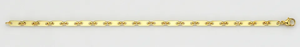 Eugen Rühle Fantasieketten Plättchenkette 4mm Gelbgold 585