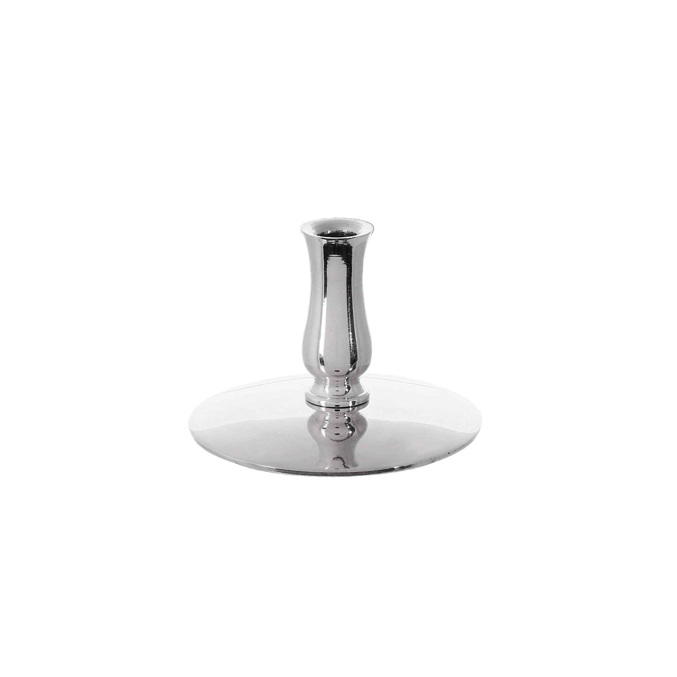 NKlaus Candle Holder Kerzenhalter Messing silber 50 mm