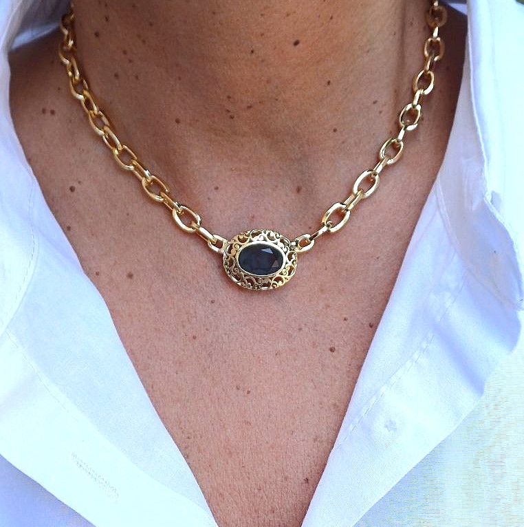 Alevá Bijoux Collane Agnese Halskette Gold Quarz 42 cm