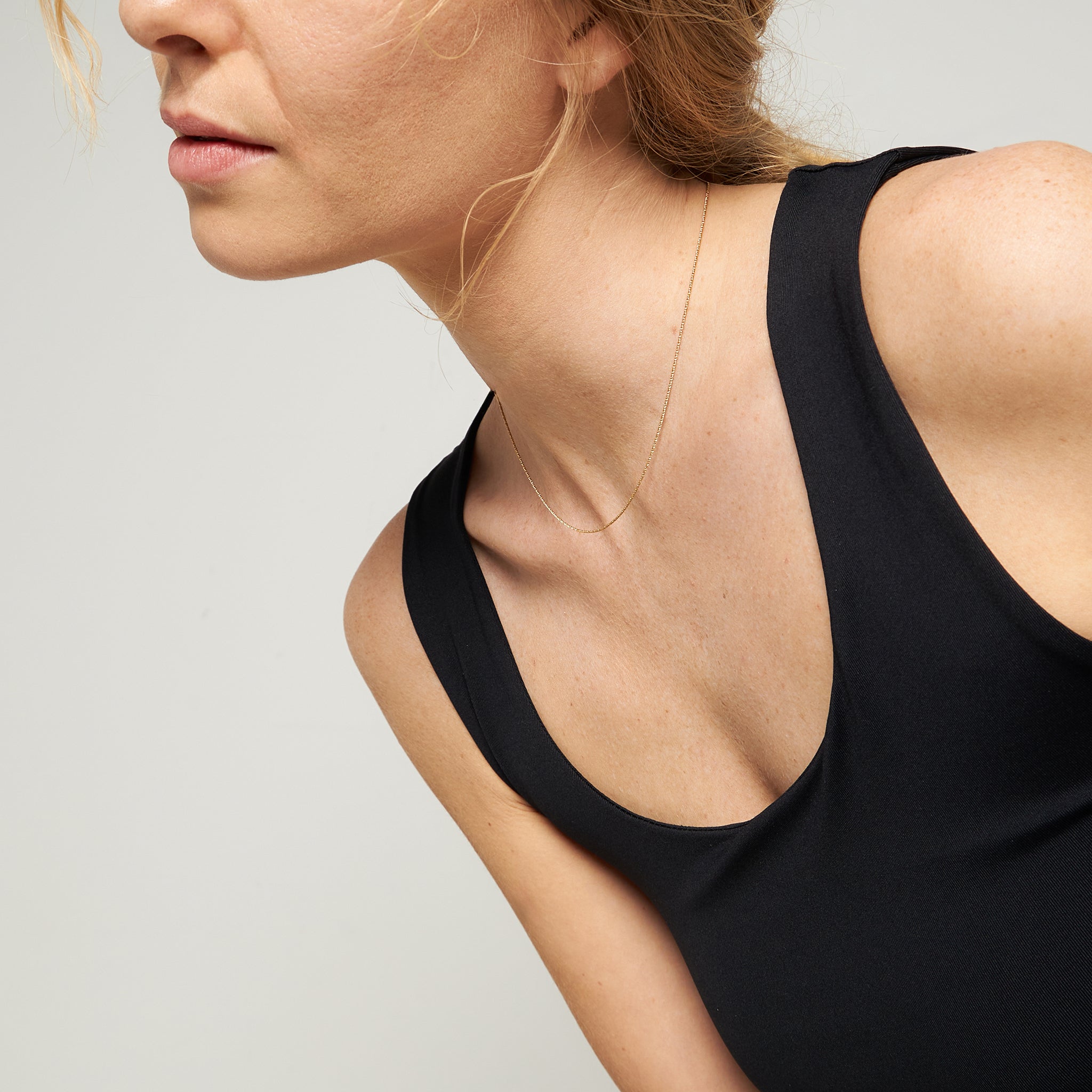 Stilnest Spiral Dainty Chain Choker Halskette Gold Vermeil