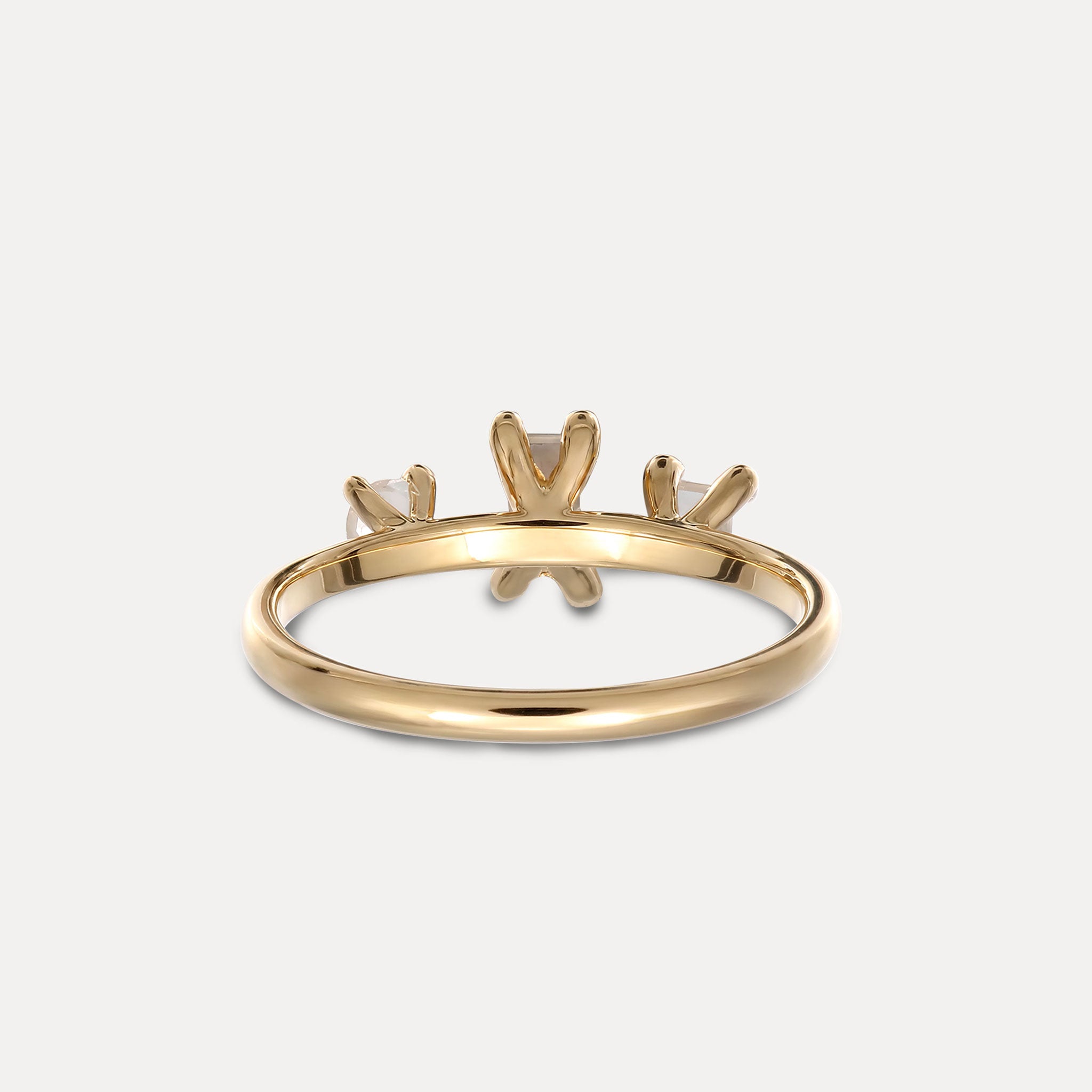 Stilnest Trinity Mondstein Ring Gold 3 Steine Gr.52