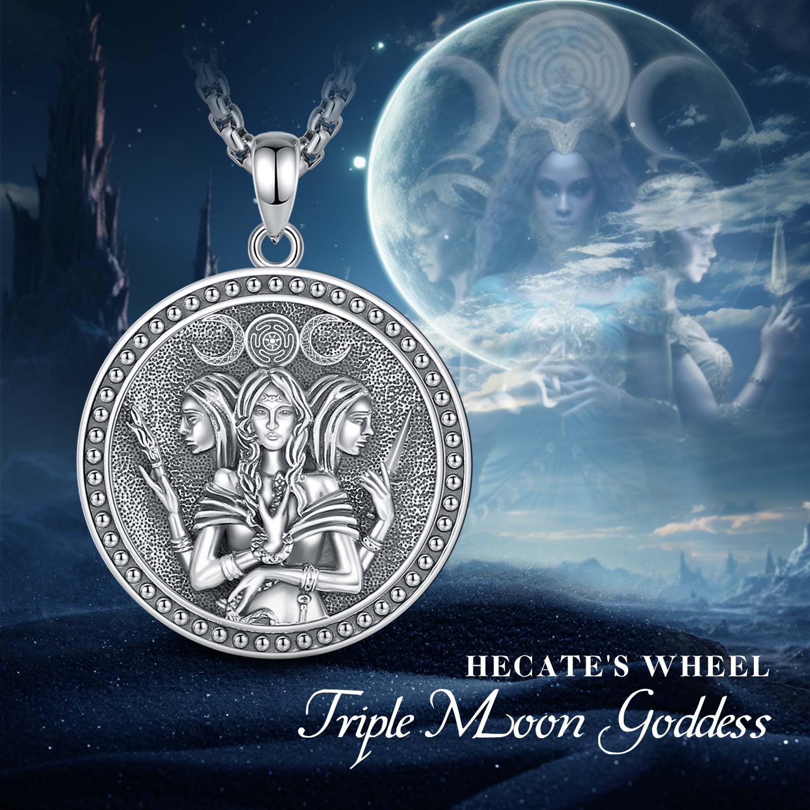 Eudora Harmony Bola Halskette Hekate Medaille Silber 925