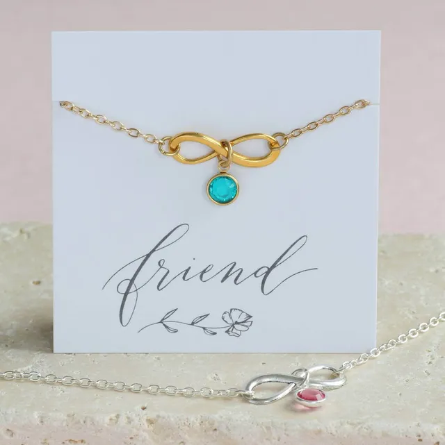Joy by Corrine Smith Infinity Birthstone Armband Gold Silber