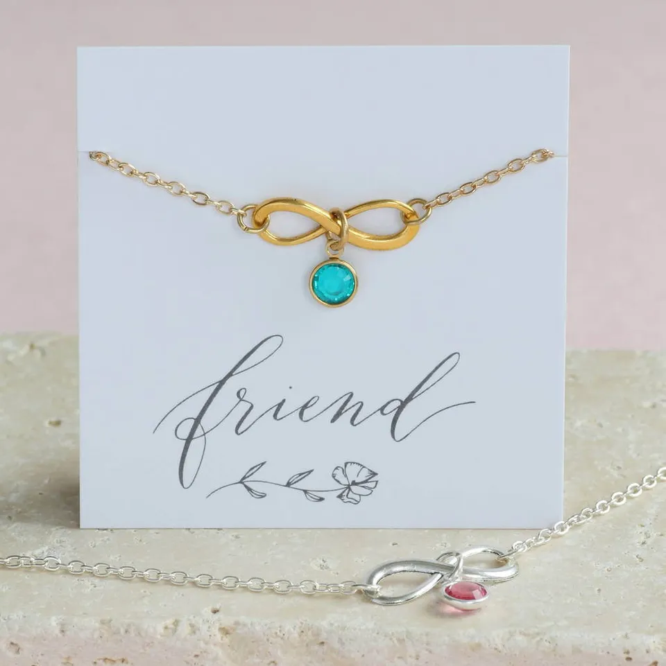 Joy by Corrine Smith Infinity Birthstone Armband Gold Silber
