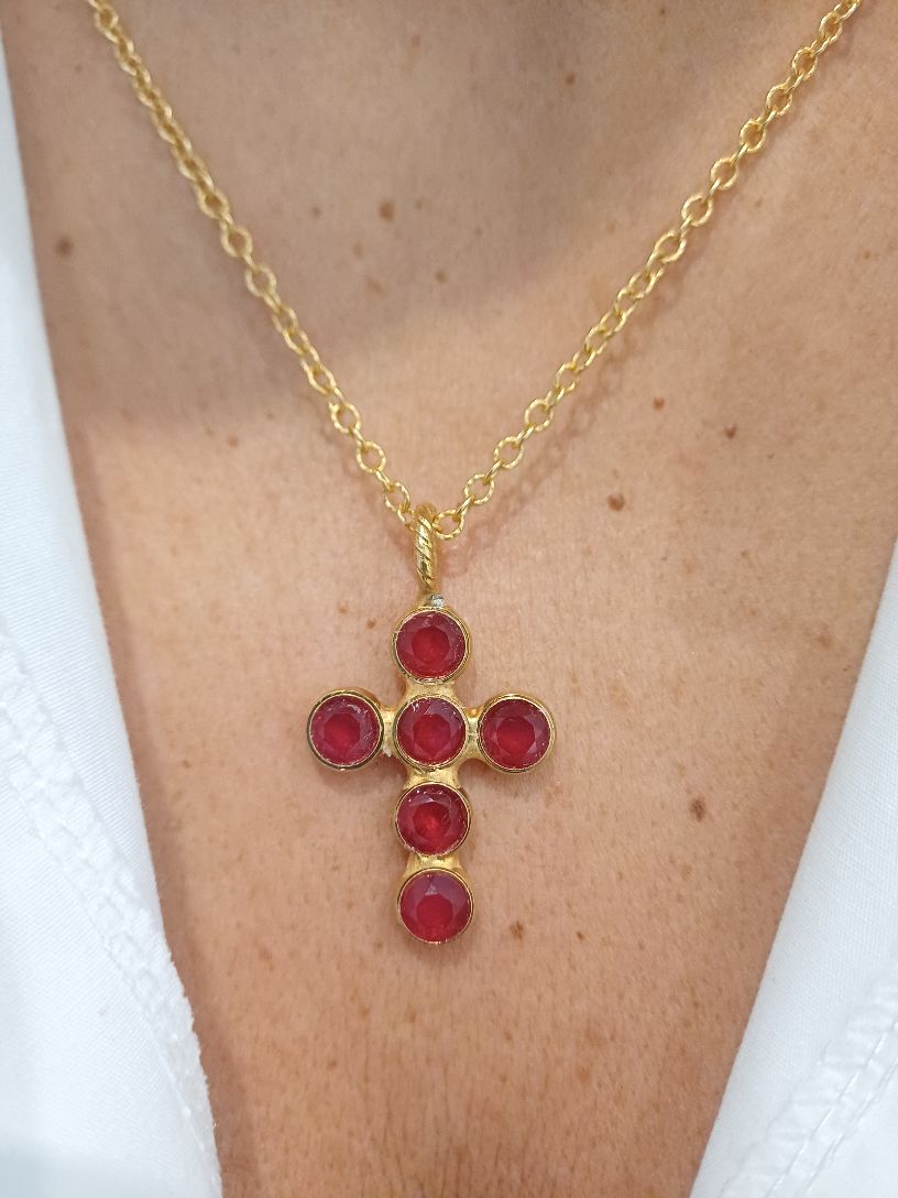 Alevá Bijoux Collane Sara Kreuz Halskette Set 40 cm