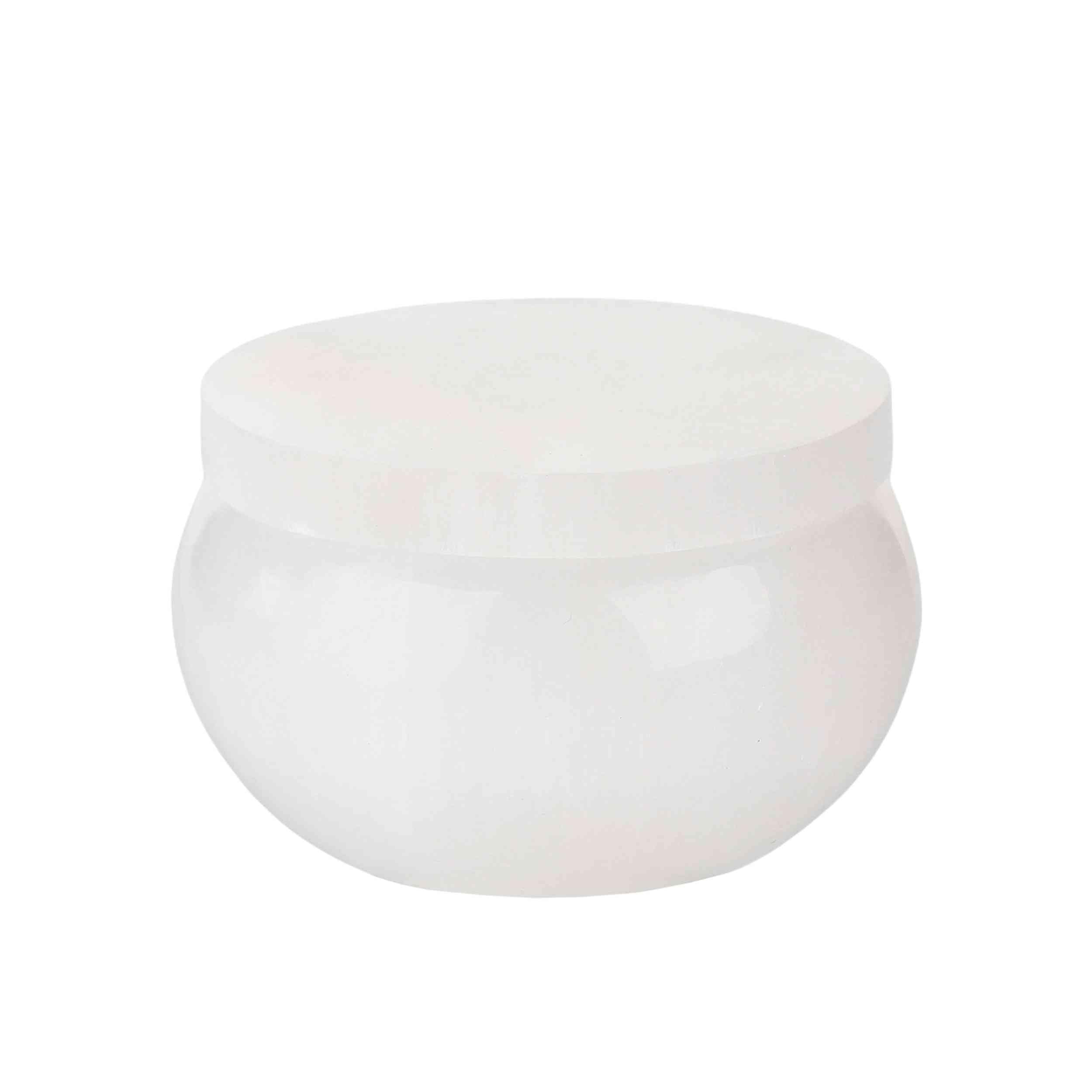 NKlaus Healing Crystals Selenit Schmuckkästchen 9,5 cm mit Deckel