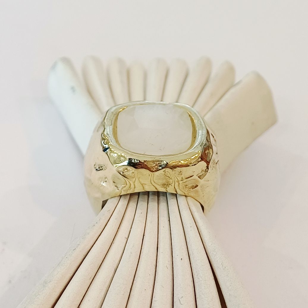 Alevá Bijoux Medea Ring Bronze Gold Quarz verstellbar