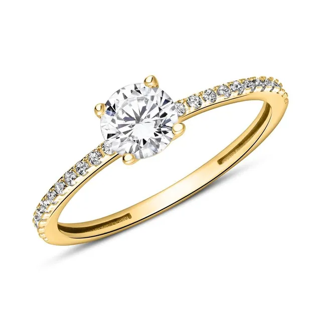 JEWLIX VR0461 Verlobungsring 375 Gelbgold Zirkonia