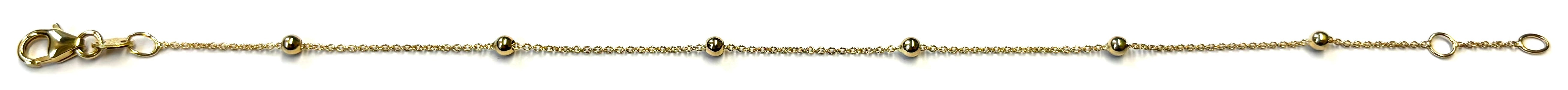 Eugen Rühle Kugelkette 2,5 mm Halskette Gelbgold 45 cm