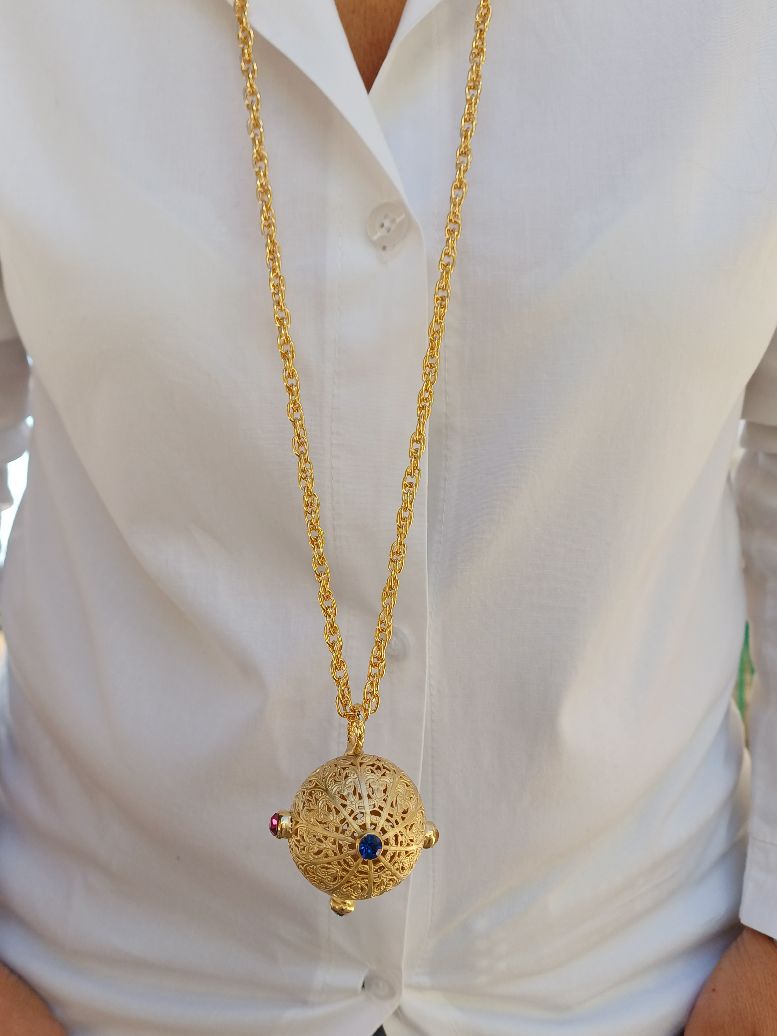 Alevá Bijoux Mina Anhänger Gold 4,5 cm