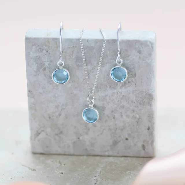 Joy by Corrine Smith Jewellery Sets Swarovski Birthstone Schmuckset Silber