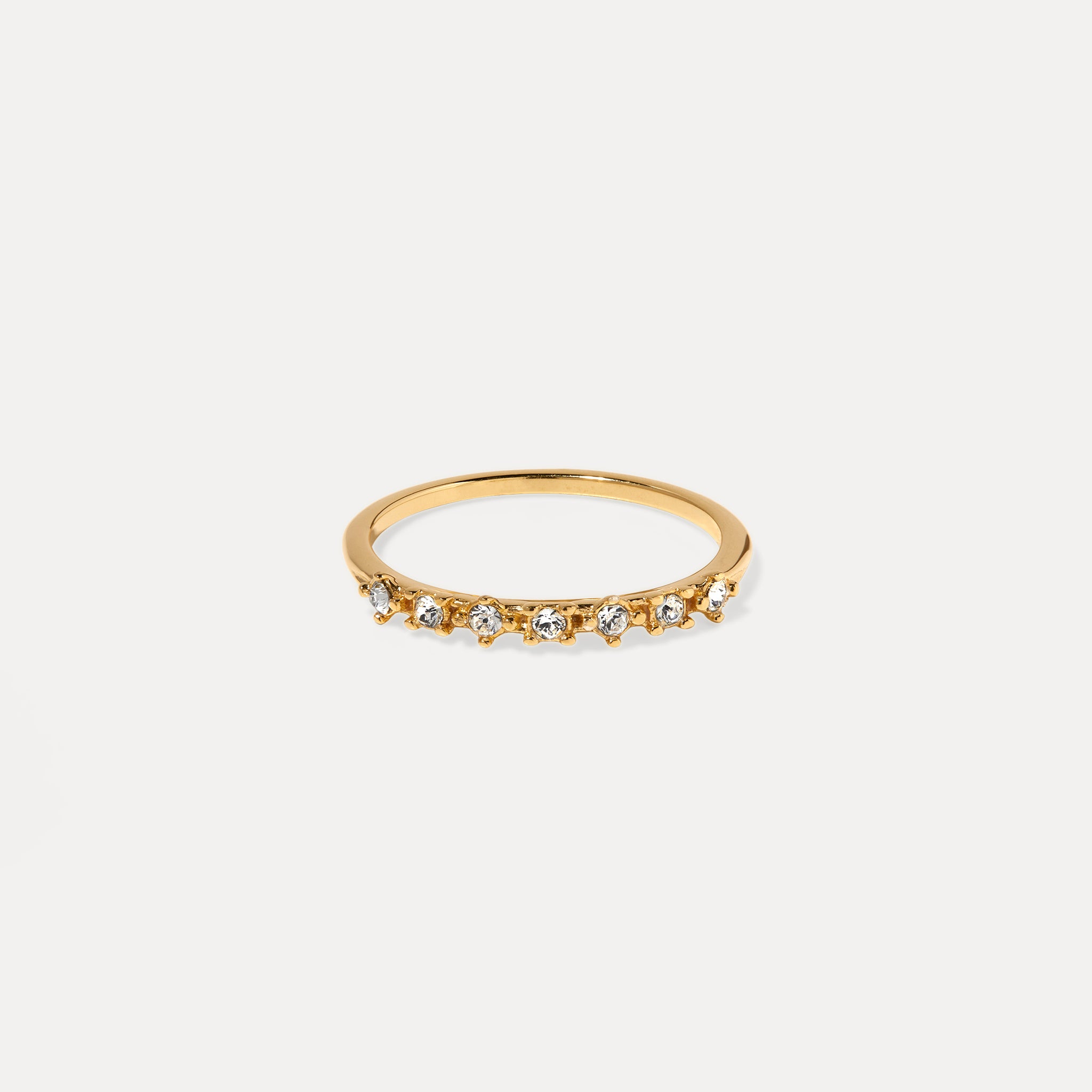 Stilnest Color Delight Ring Kristallring Weiß Gold 24k 49