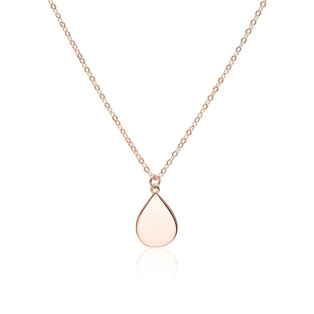JEWLIX Ketten mit Anhänger Kette Tropfen 925er Silber rosé