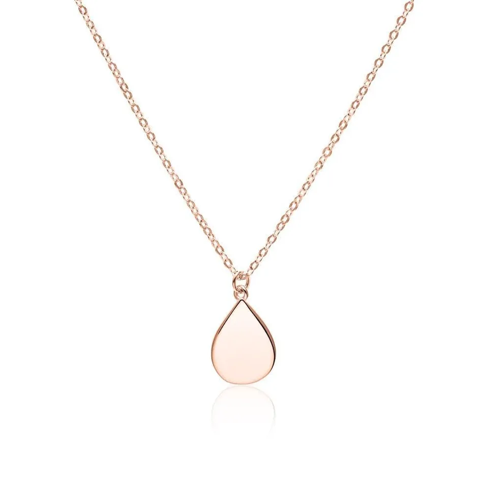 JEWLIX Ketten mit Anhänger Kette Tropfen 925er Silber rosé