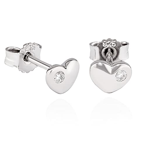 NKlaus JEWELLERY Herz Ohrstecker Gold 333 Gelbgold 4x5mm