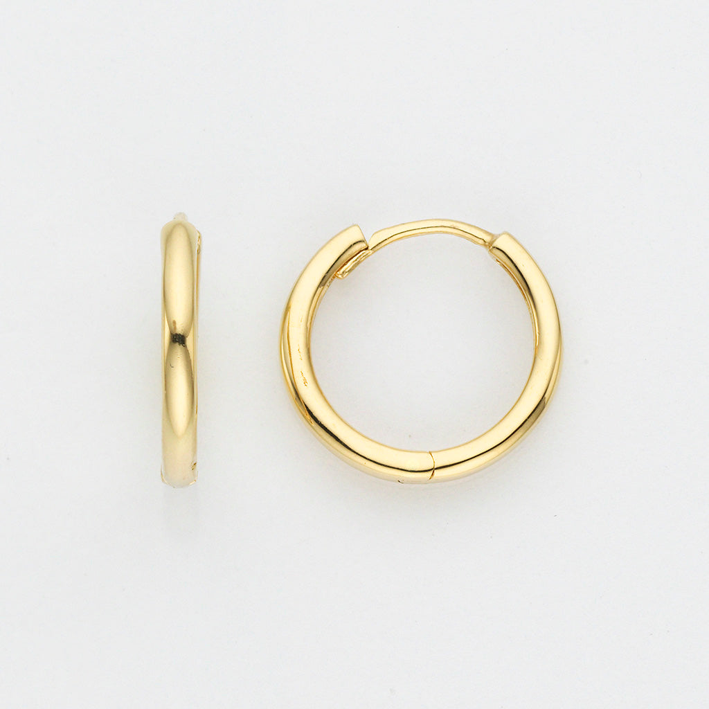 Eugen Rühle Ohrschmuck Scharnier-Creolen 1,9mmx14,5mm Ohrringe Gelbgold