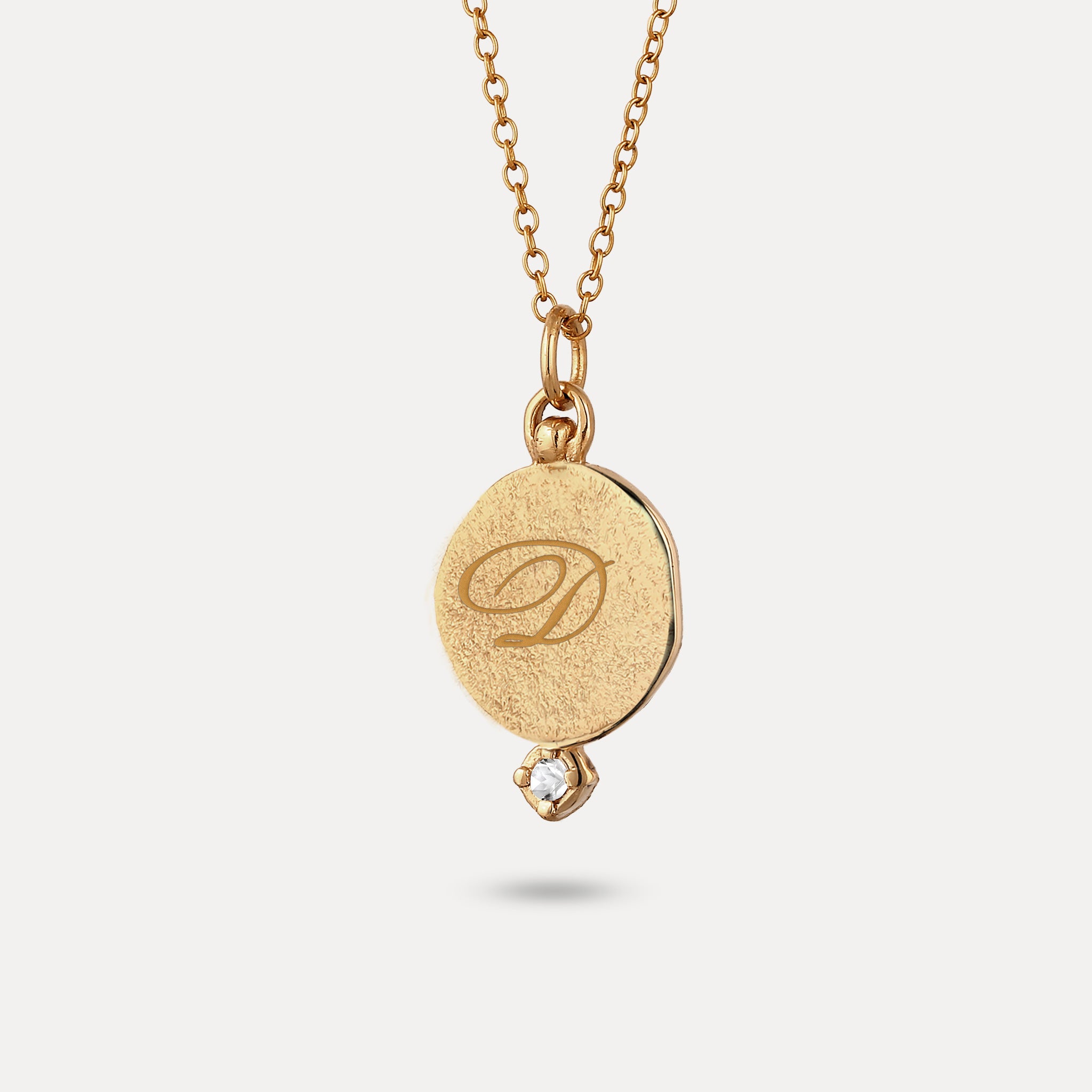 Stilnest Fluid Medallion Anhänger Saphir Matt Vermeil