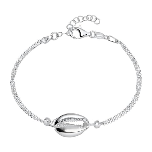 JEWLIX Muschel Armband Silber 925er Sterlingsilber Damen