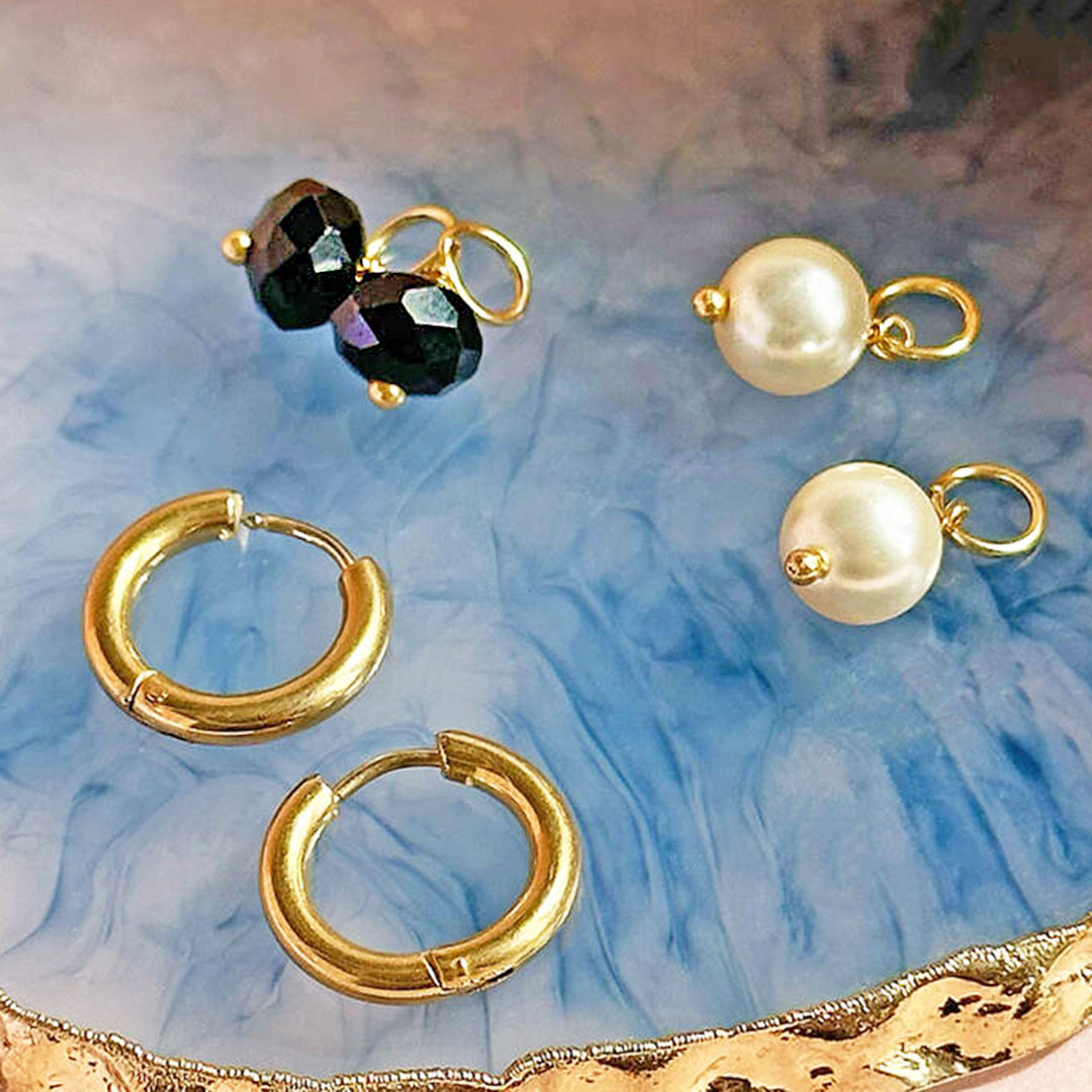 Joy by Corrine Smith Day To Night Perlen Creolen Gold