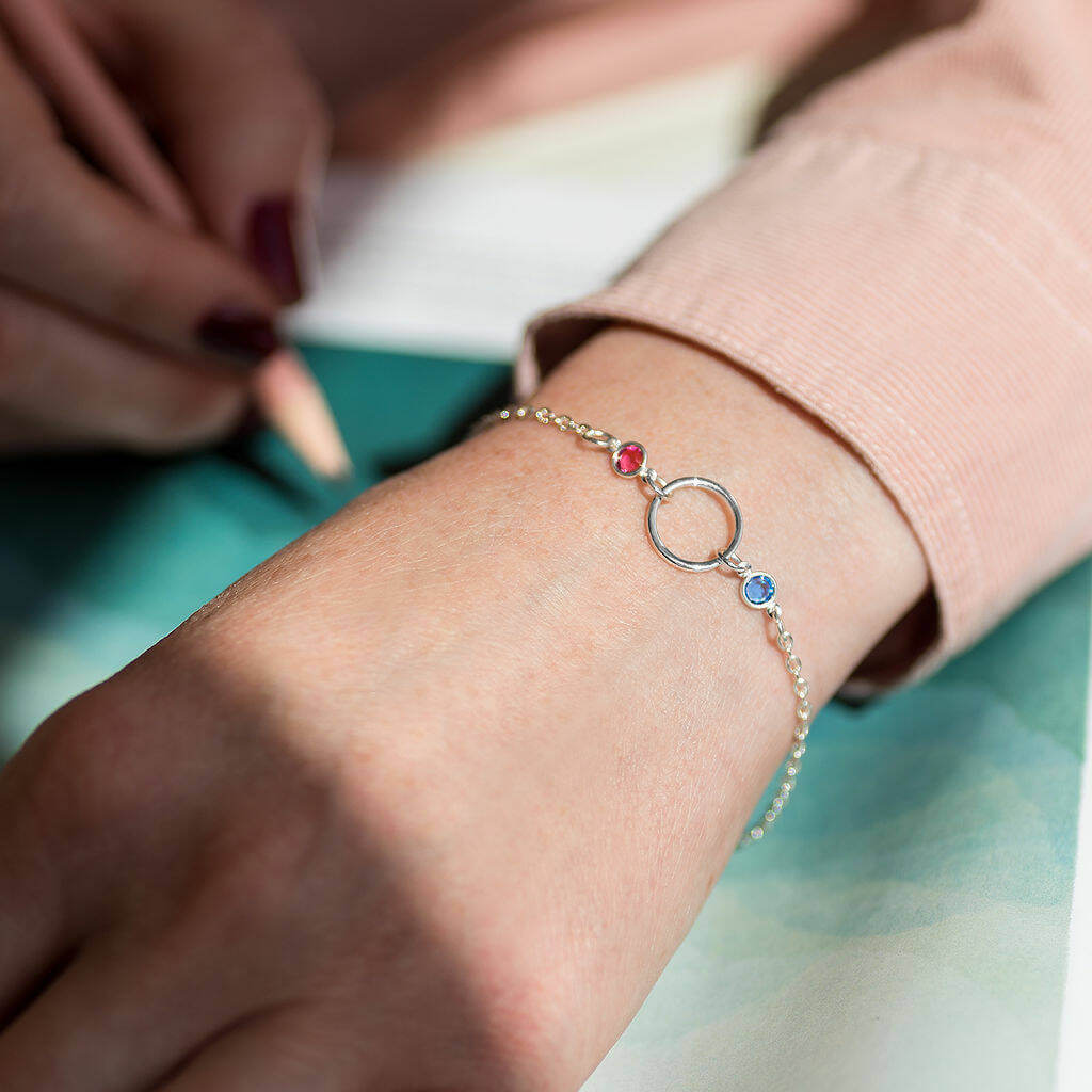 Joy by Corrine Smith Friends Eternity Armband Silber Geburtsstein