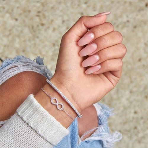 JEWLIX ID-Armbänder SB0160 Silberarmband Unendlich Zirkonia