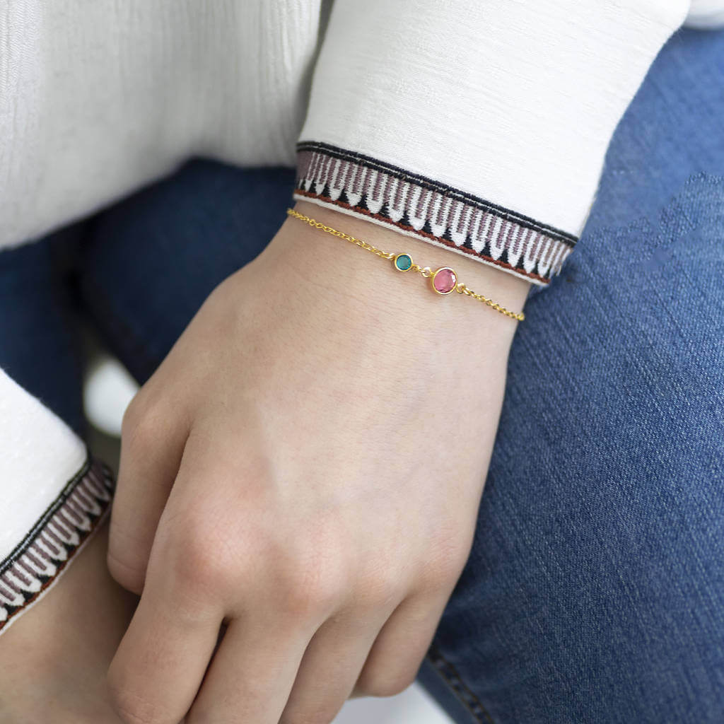 Joy by Corrine Smith Mother and Child Armband Gold Geburtsstein
