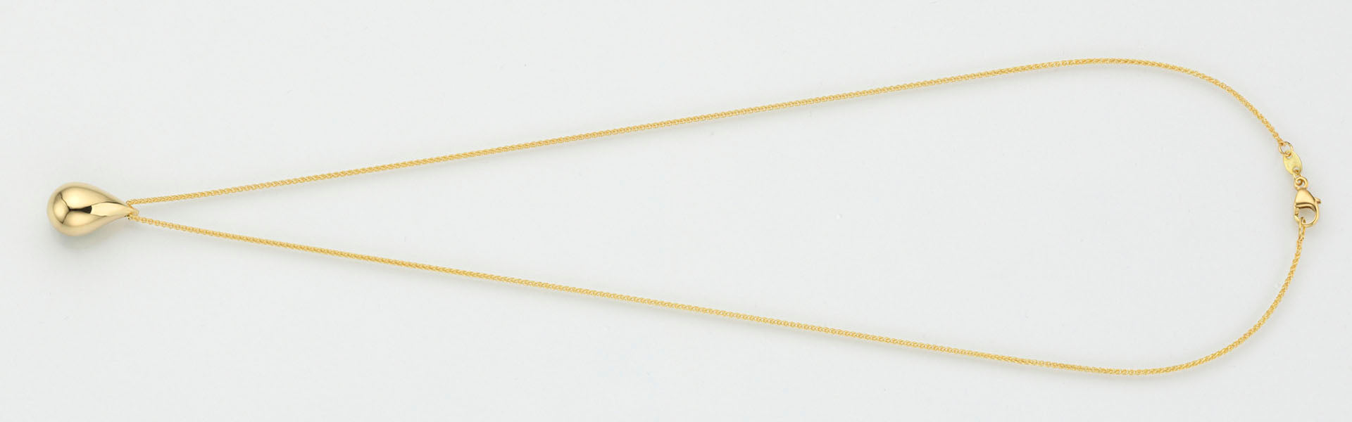 Eugen Rühle Tropfen Anhänger Halskette 42cm 585 Gelbgold