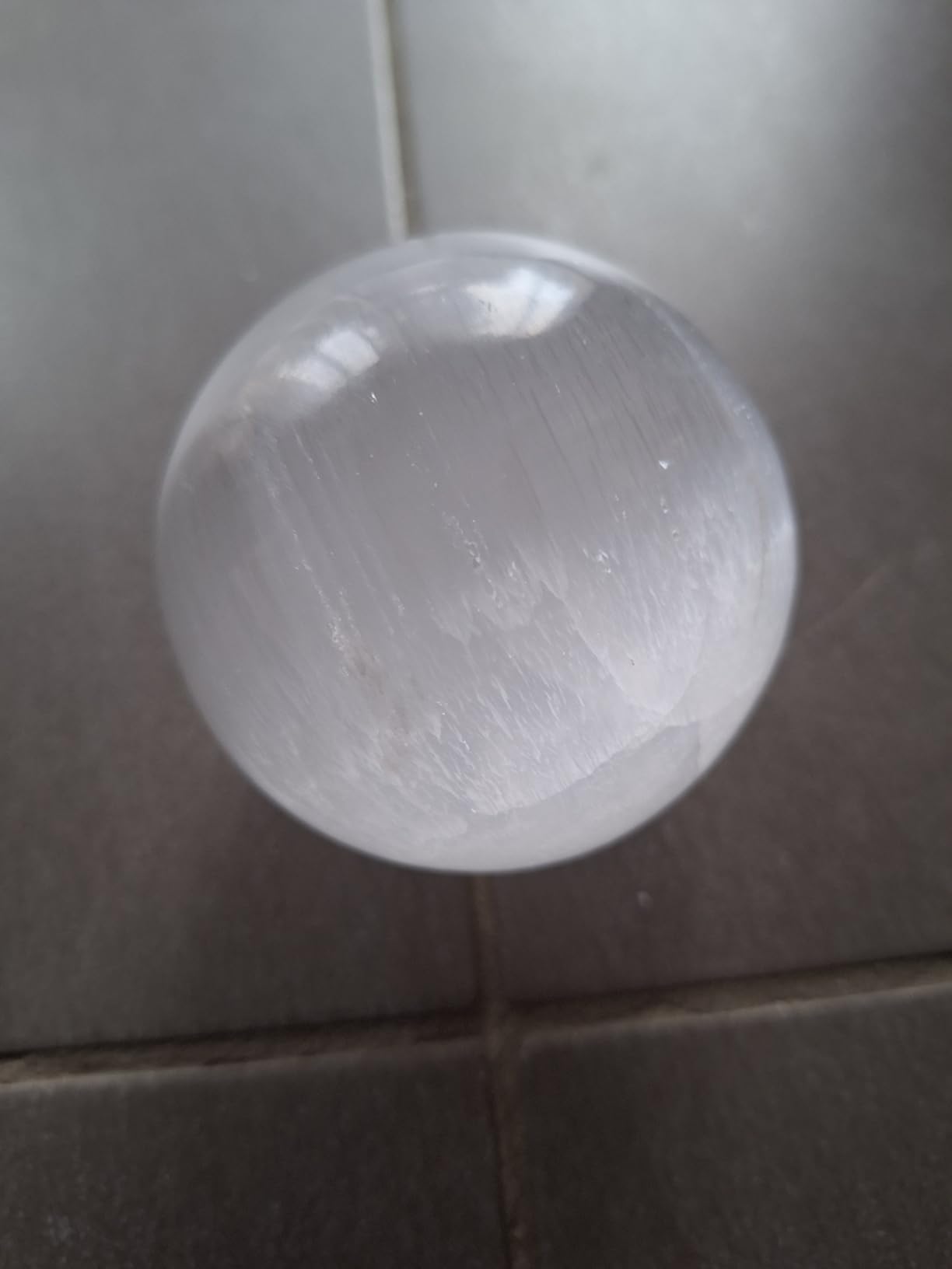 NKlaus Selenit Kugel Heilstein 70 mm poliert 460 g