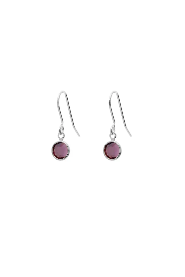 Joy by Corrine Smith February Birthstone Ohrhänger Silber
